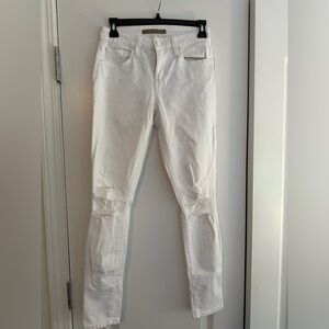 Joes distressed white jeans